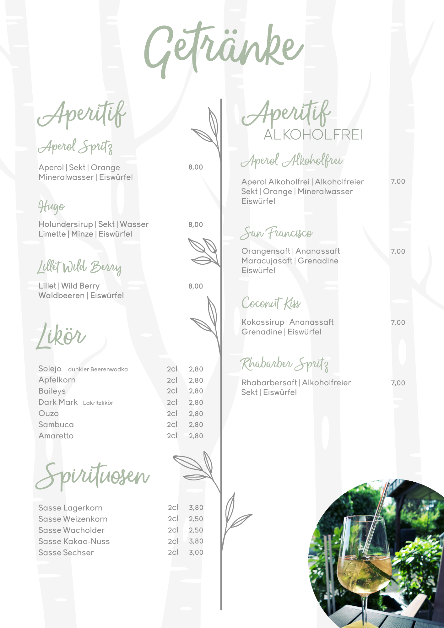 Getränkekarte Landgasthof Graes Juli 2025 2
