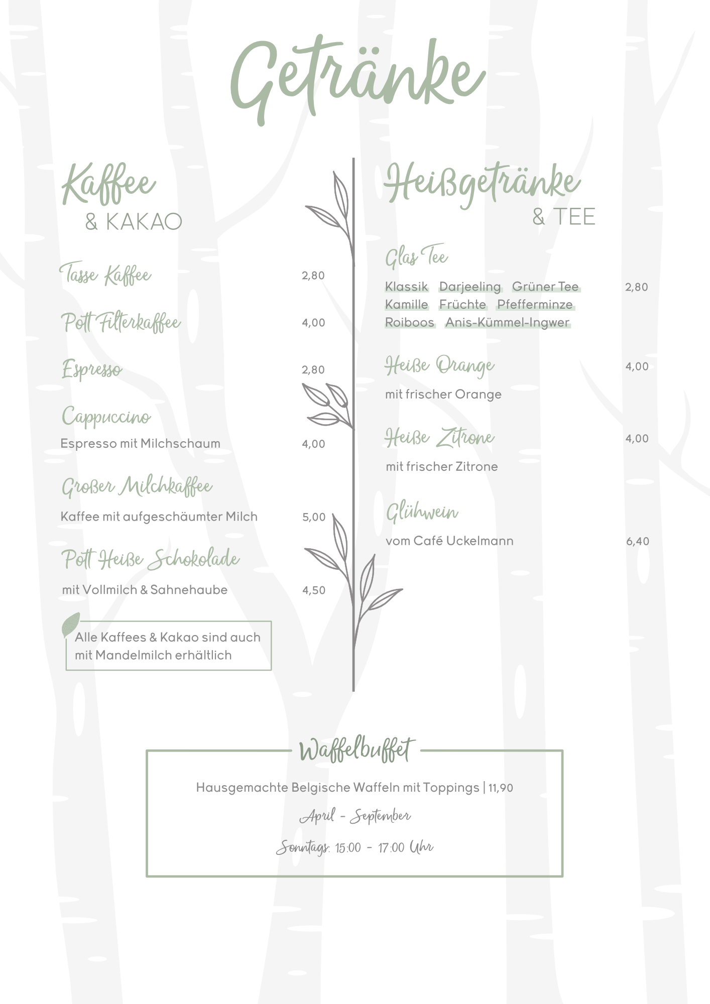 Getränkekarte Landgasthof Graes Juli 2025 3