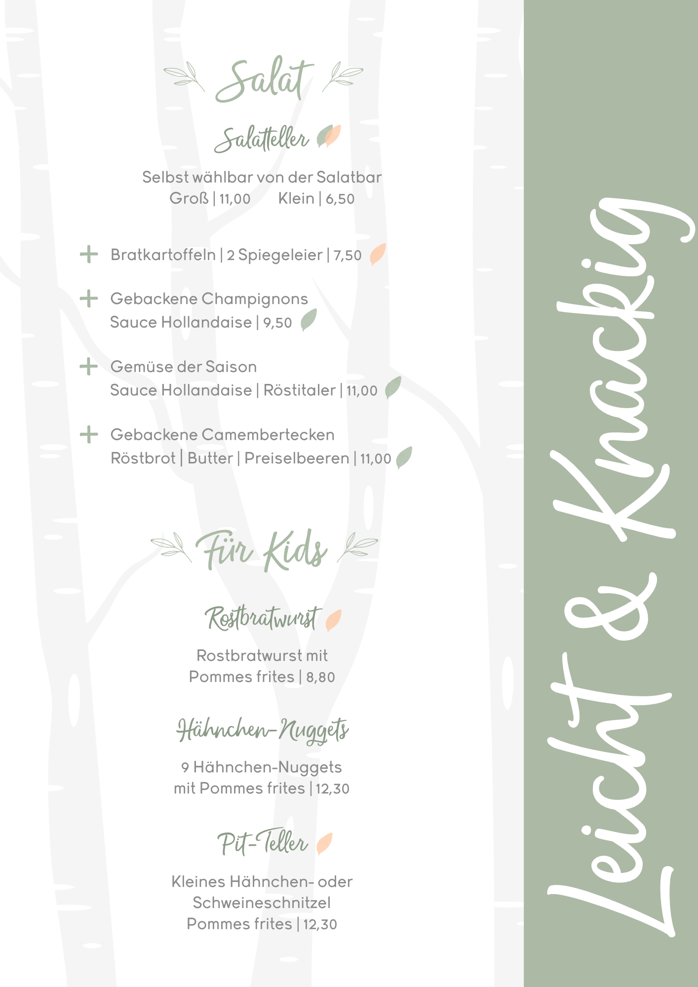 Speisekarte Landgasthof Graes Okt Nov Dez 2025 - Salat Kids