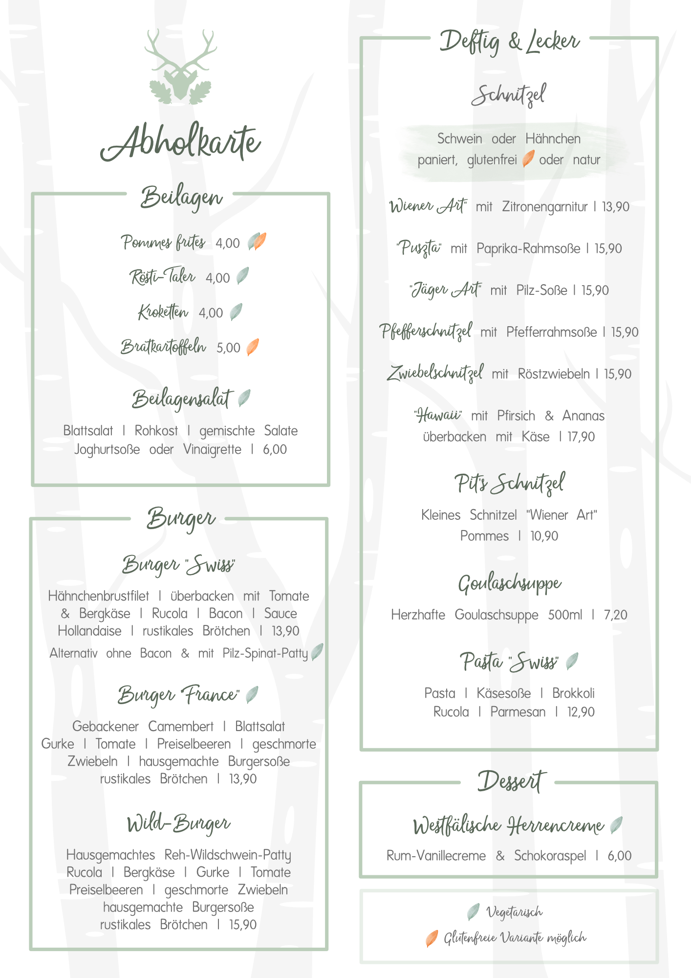 Abholkarte Landgasthof Graes Jan Feb März 2026